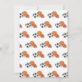 Geboren 2 Ball Sport Theme Jongen 2e Verjaardagsfe Kaart (Achterkant)