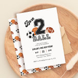Geboren 2 Ball Sport Theme Jongen 2e Verjaardagsfe Kaart<br><div class="desc">Geboren 2 Ball Sport Thema Jongen 2e Verjaardagsfeestuitnodigingen</div>