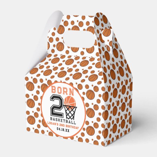 Geboren 2 basketbal | De tweede verjaardag van de  Bedankdoosjes (Achterkant)