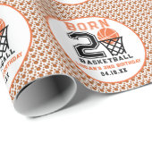 Geboren 2 basketbal | De tweede verjaardag van de  Cadeaupapier (Rol Hoek)