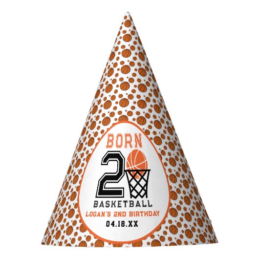 Geboren 2 basketbal | De tweede verjaardag van de  Feesthoedjes (Voorkant)
