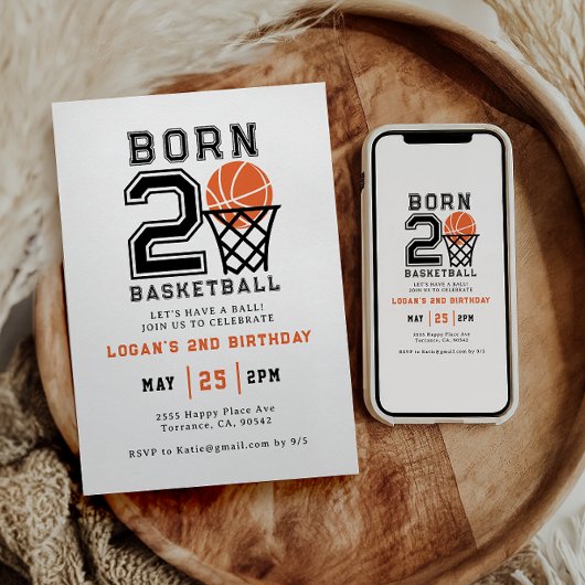 Geboren 2 basketbal | De tweede verjaardag van de  Kaart