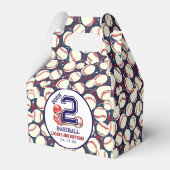 Geboren 2 honkbal | Sportthema Jongen 2e verjaarda Bedankdoosjes (Achterkant)