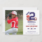 Geboren 2 honkbal | Sportthema Jongen 2e verjaarda Kaart (Voorkant)