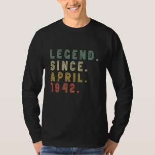 Geboren 80 jaar oud 80e verjaardag retro legende s t-shirt