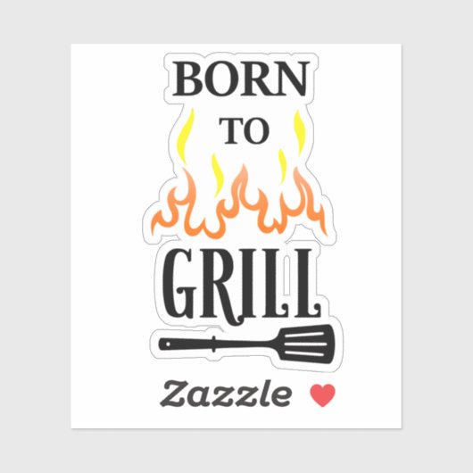 Geboren aan Grill BBQ Sticker (Vel)