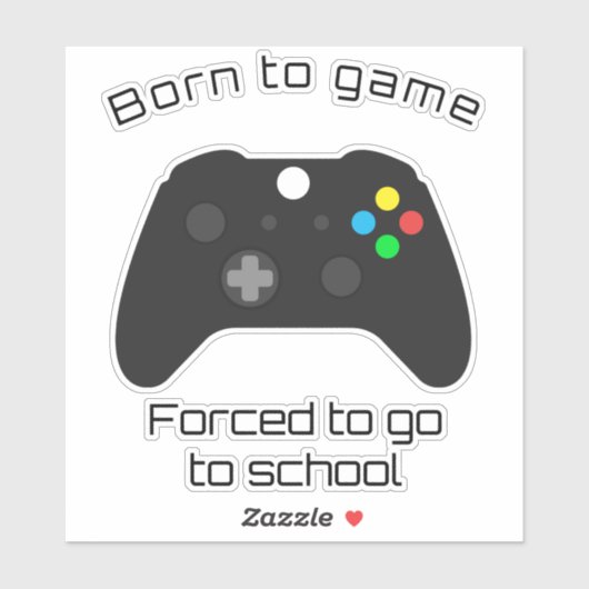 Geboren aan het Decal van het Spel met Controlemec Sticker (Vel)