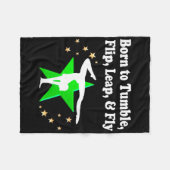 GEBOREN AAN HET ONTWERP VAN DE GYMNASTIEK VAN TUMB FLEECE DEKEN (Voorkant (Horizontaal))