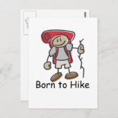 Geboren aan Hike giften. Briefkaart (Voorkant / Achterkant)