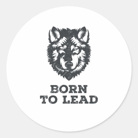 Geboren aan lood - Wolf Pack Leader Graphic Ronde Sticker (Voorkant)