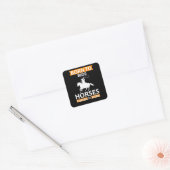 Geboren aan Paardrijden Vierkante Sticker (Envelop)