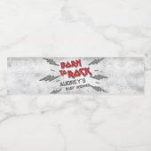 Geboren aan Rock - Babyshower Waterfles Etiket (Enkel label)