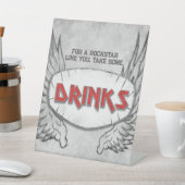 Geboren aan Rock - Drinken Sign Reclamebord Met Voetstuk (Insitu)