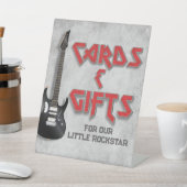 Geboren aan Rock - Kaarten en geschenken Reclamebord Met Voetstuk (Insitu)