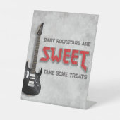 Geboren aan Rock - Sweets Sign Reclamebord Met Voetstuk (Voorkant)