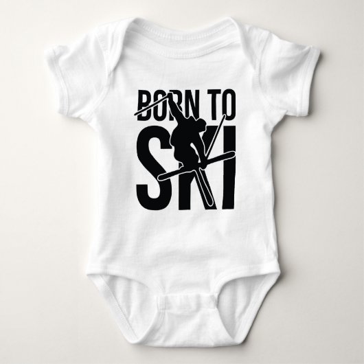 GEBOREN AAN SKI 04 FREESTYLE.png Romper (Voorkant)