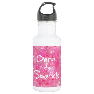 Geboren aan Sparkle Quote Waterfles