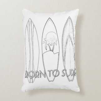 Geboren aan Surf Adult Coloring Pillow Decoratief Kussen