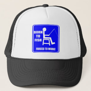 Geboren aan vissen Geviste T-shirts Trucker Pet
