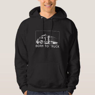 Geboren aan vrachtwagen (wit) hoodie