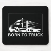 Geboren aan vrachtwagen (wit) muismat (Voorkant)
