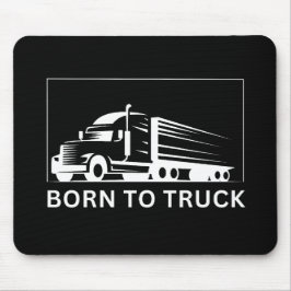 Geboren aan vrachtwagen (wit) muismat