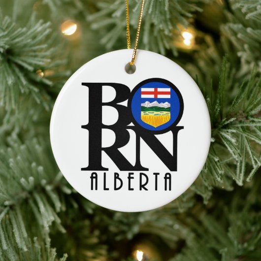 Geboren Alberta Canada Keramisch Ornament (Boom)