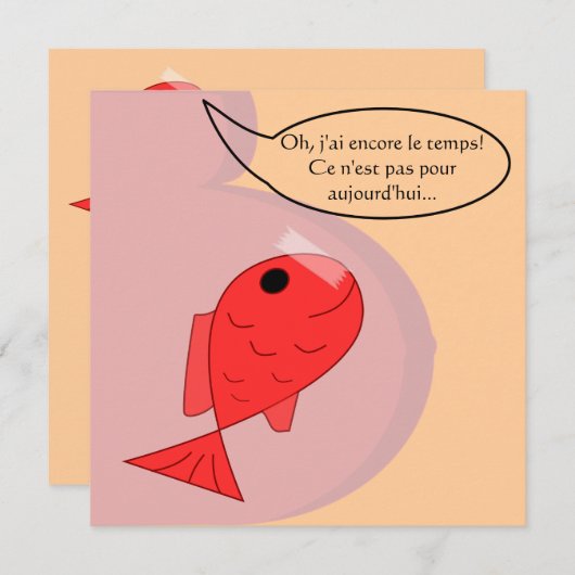 Geboren als "april-vis" aankondiging (Voorkant / Achterkant)