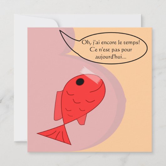 Geboren als "april-vis" aankondiging (Voorkant)