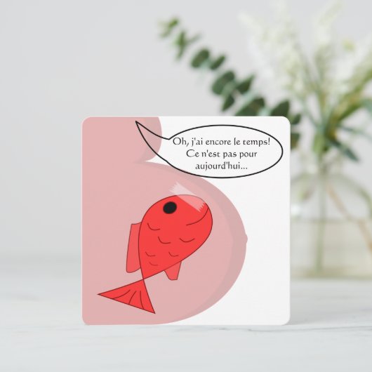 Geboren als "april-vis" aankondiging (Staand voorkant)