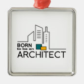 Geboren als architect metalen ornament (Voorkant)