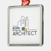 Geboren als architect metalen ornament (Links)