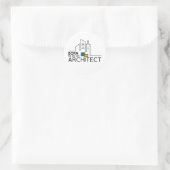 Geboren als architect ronde sticker (Tas)
