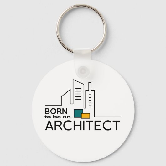 Geboren als architect sleutelhanger (Voorkant)