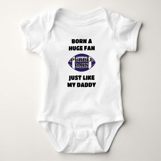 Geboren als Baltimore Football Fan Romper (Voorkant)