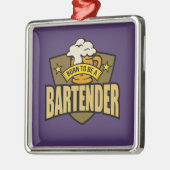 Geboren als Bartender Metalen Ornament (Links)