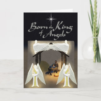 Geboren als de King of Angels Christmas Kaart