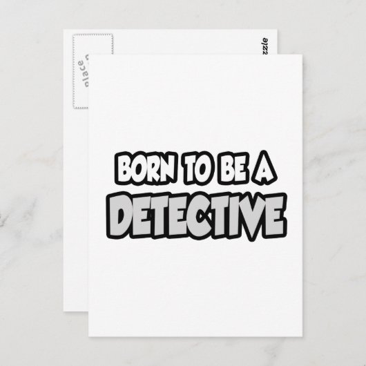 Geboren als detective briefkaart (Voorkant / Achterkant)