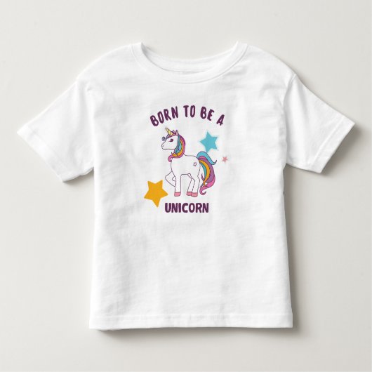 Geboren als een Unicorn Kinder Shirts (Voorkant)