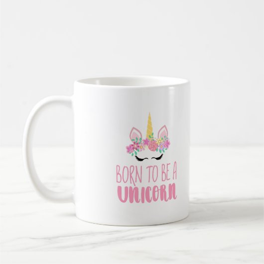 Geboren als een Unicorn Magical Fantasy Koffiemok (Links)