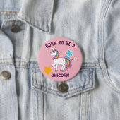 Geboren als een Unicorn Ronde Button 7,6 Cm (In situ)