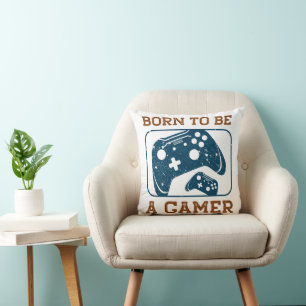 Geboren als gamer kussen