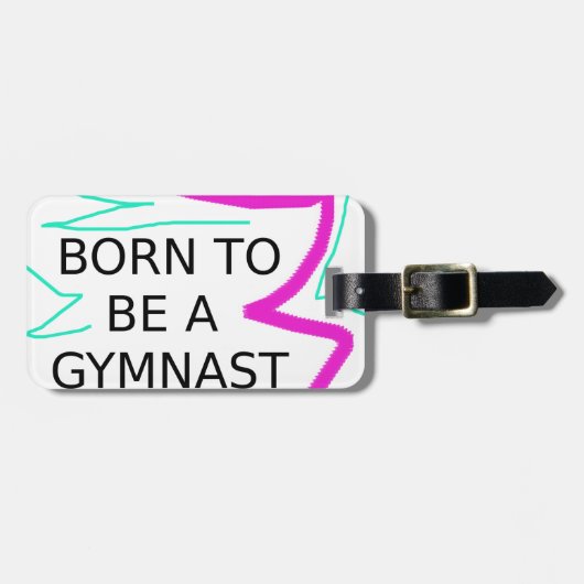 Geboren als Gymnast Bagagelabel (Voorkant horizontaal)