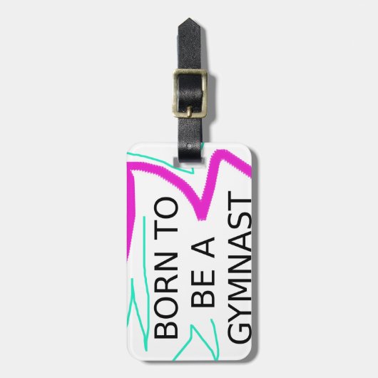 Geboren als Gymnast Bagagelabel (Voorkant verticaal)
