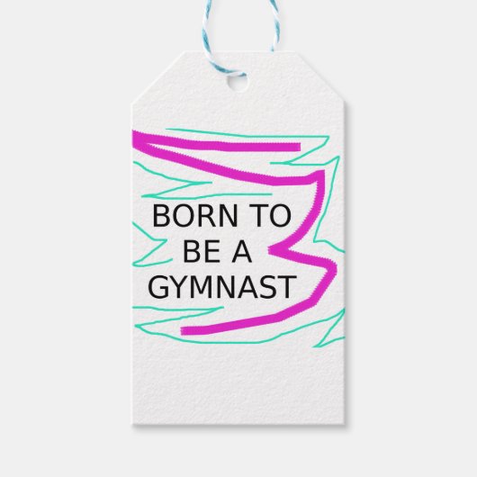 Geboren als Gymnast Cadeaulabel (Voorkant)