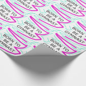 Geboren als Gymnast Cadeaupapier (Hoek)