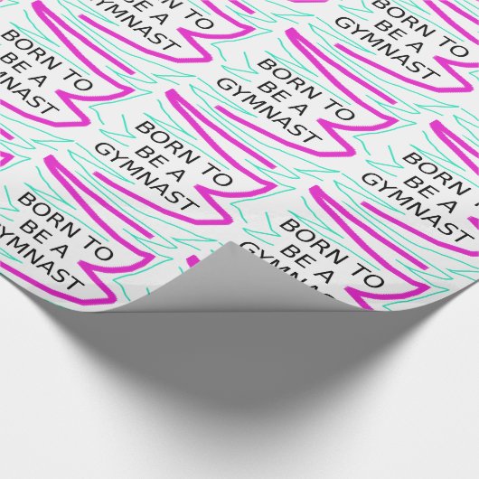 Geboren als Gymnast Cadeaupapier (Hoek)