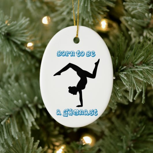 Geboren als Gymnast Keramisch Ornament (Boom)