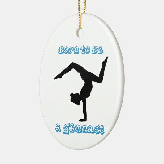 Geboren als Gymnast Keramisch Ornament (Links)
