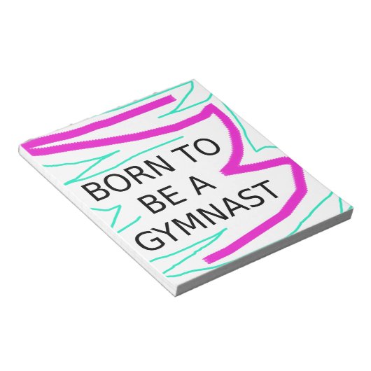 Geboren als Gymnast Notitieblok (Schuin)